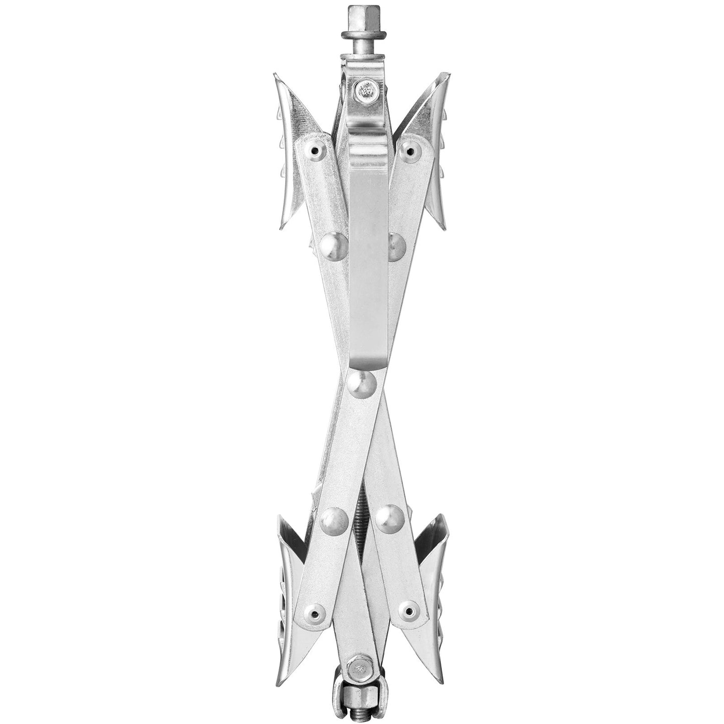 Camper Wheel Chock Stabilizer, X-Shaped RV Stabilizer Wheel Chock, Fits 1.5" to 10" Tire Space, 2 Sets of Wheel Chocks with Ratchet Wrench and Storage Bag for Campers Travel Trailers Trucks