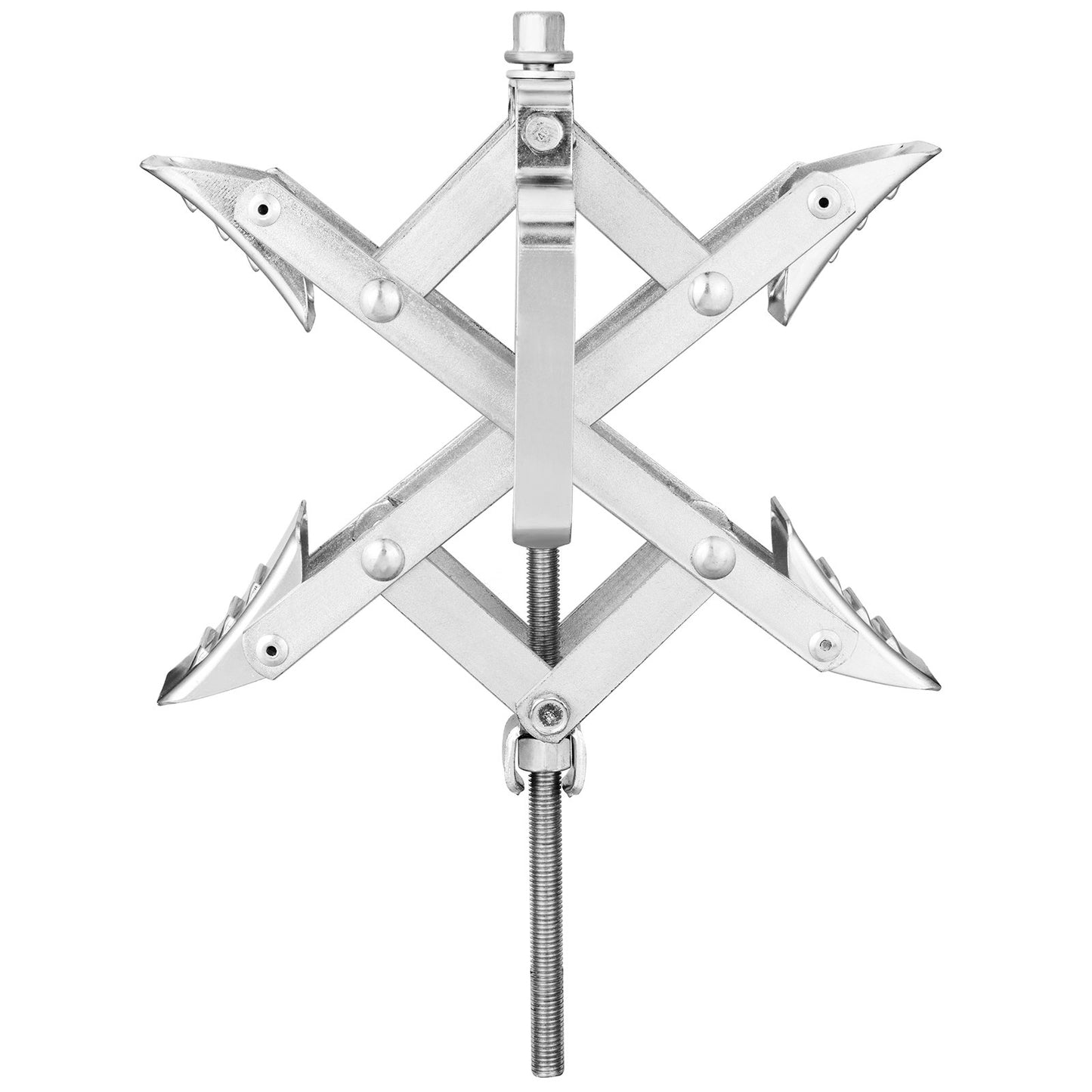 Camper Wheel Chock Stabilizer, X-Shaped RV Stabilizer Wheel Chock, Fits 1.5" to 10" Tire Space, 2 Sets of Wheel Chocks with Ratchet Wrench and Storage Bag for Campers Travel Trailers Trucks