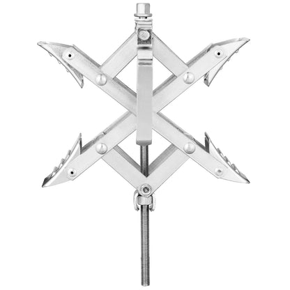 Camper Wheel Chock Stabilizer, X-Shaped RV Stabilizer Wheel Chock, Fits 1.5" to 10" Tire Space, 2 Sets of Wheel Chocks with Ratchet Wrench and Storage Bag for Campers Travel Trailers Trucks