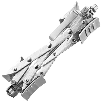 Camper Wheel Chock Stabilizer, X-Shaped RV Stabilizer Wheel Chock, Fits 1.5" to 10" Tire Space, 2 Sets of Wheel Chocks with Ratchet Wrench and Storage Bag for Campers Travel Trailers Trucks