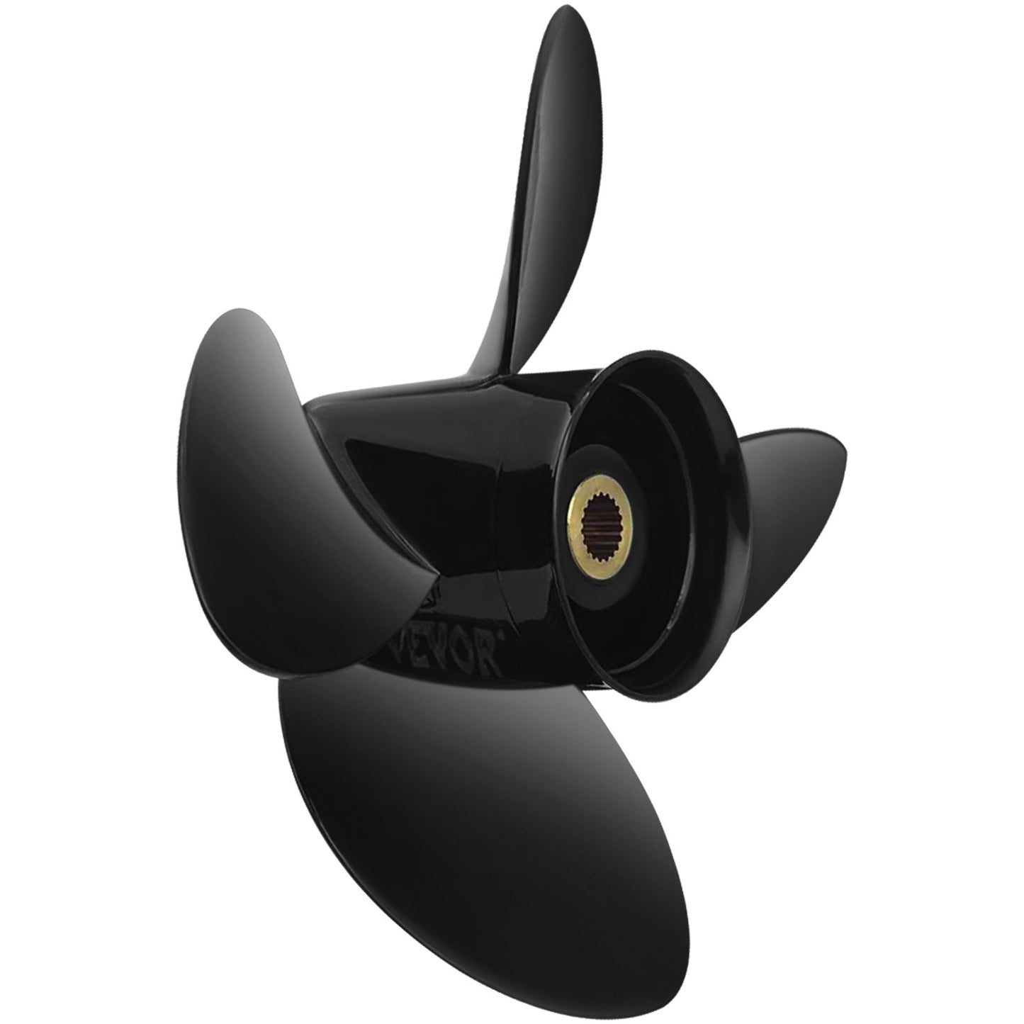 Außenbordpropeller, ersetzt OEM 3587522, 4-Blatt 14 1/4" x 19" Aluminium-Bootspropeller, kompatibel mit Volvo Penta SX-Antrieb, alle Modelle, mit 19-Zahn-Keilwellen, rechts