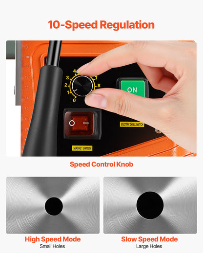 Magnetbohrmaschine, Magnetbohrmaschine, 1550 W, 2922 lbf/13000 N, tragbare Magnetbohrmaschine, 500 U/min