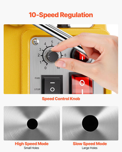 Magnetbohrmaschine, 1200 W, 2810 lbf, Magnetbohrmaschine, 1,6 Zoll Bohrdurchmesser, Gelb