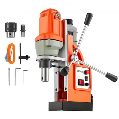 Magnetic Drill Press, 1200 W, 1.5 in Boring Diameter, 2248 lbf Power Mag Drill Press, 900 RPM Speed, with Weldon Shank, Efficient Cooling, for Metal Surface, Industrial and Home Improvement