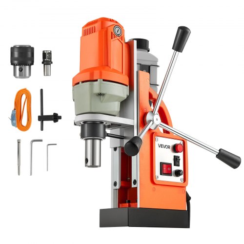 Magnetic Drill Press, 1200 W, 1.5 in Boring Diameter, 2248 lbf Power Mag Drill Press, 900 RPM Speed, with Weldon Shank, Efficient Cooling, for Metal Surface, Industrial and Home Improvement
