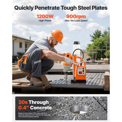 Magnetisk borrpress Magnetisk borrpress 1200 W 38 mm Borrdiameter 900 varv/min |  EU