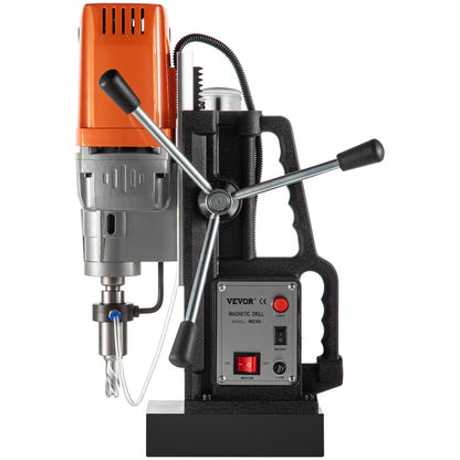 1450W Magnetic Drill Press with 2 Inch Boring Diameter Annular Cutter Machine 2900 LBS 6pcs HSS Annular Cutter Bits,850 RPM Drilling Machine for any Surface Home Improvement Industry Railway