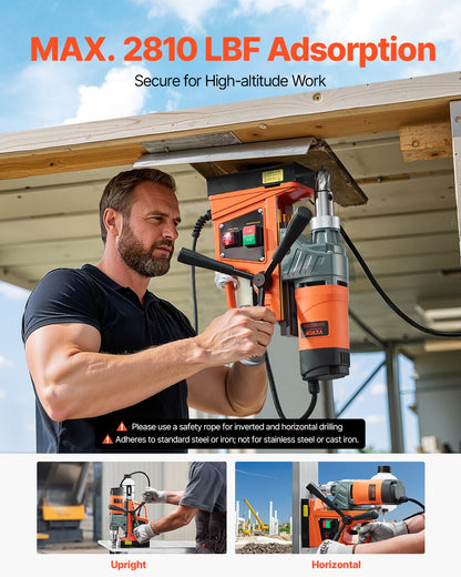Magnetbohrmaschine, 1450 W, 12500 N, tragbar, Magnetbohrmaschine, 850 U/min