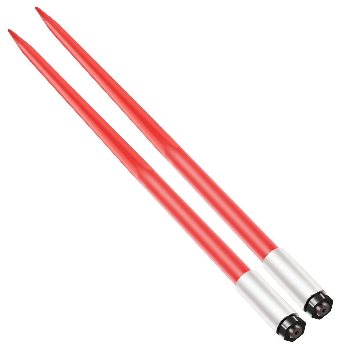 Pair Hay Spear 49" balspjut 3000 lbs Kapacitet, balspets snabbfäste fyrkantiga höbalspjut 1 3/4", rödbelagda balgafflar, balhöspik med sexkantsmutter & hylsa för skopor Traktorer Lastare