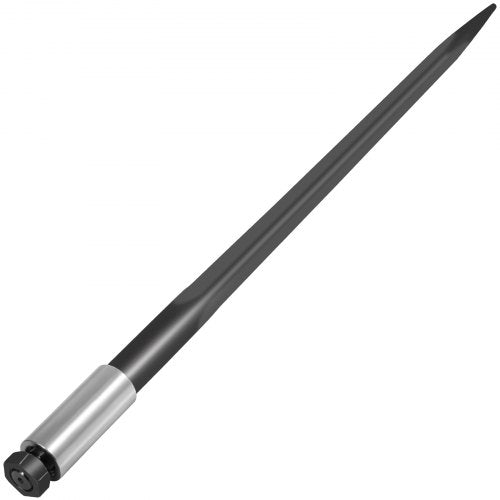 Hay Spear 39\" Bale Spear 3600 lbs Capacity, Bale Spike Quick Attach Square Hay Bale Spears 1 3/4\", Black Coated Bale Forks, Bale Hay Spike with Hex Nut and Sleeve for Buckets Tractors Loaders