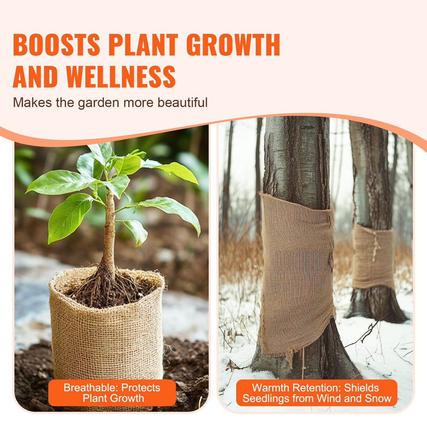 Sackleinen-Stoffrolle, Sackleinen-Baumwickel, 40 Zoll x 30 Fuß, für Bastelarbeiten und Pflanzen