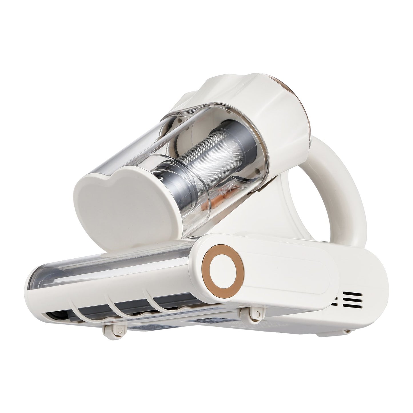 Mattress Vacuum Cleaner, 550W Bed Vacuum Cleaner with 18Kpa Powerful Suction and Dual Dust Bin, HEPA Filter & Heating, Ultrasound Tech & Cleaning Lights, Handheld for Bed, Sofa, Corded, White