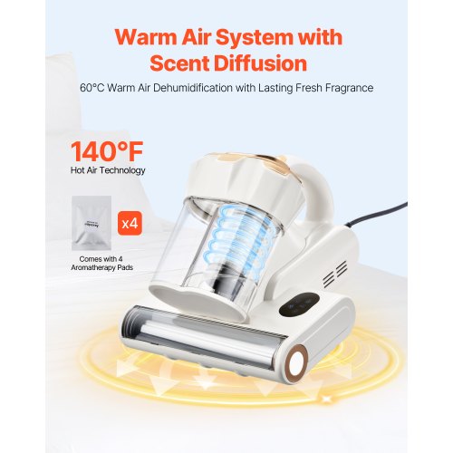 Matratzenstaubsauger mit 18 kPa starkem HEPA-Filter 550 W weiß | EU