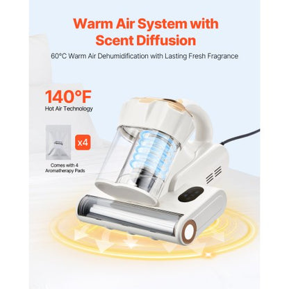 Matratzenstaubsauger mit 18 kPa starkem HEPA-Filter 550 W weiß | EU