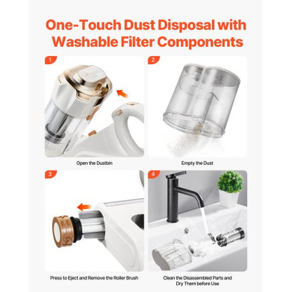 Matratzenstaubsauger mit 18 kPa starkem HEPA-Filter 550 W weiß | EU