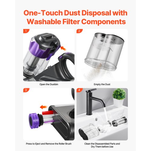 Matratzenstaubsauger mit 18 kPa starkem HEPA-Filter 550 W grau | EU