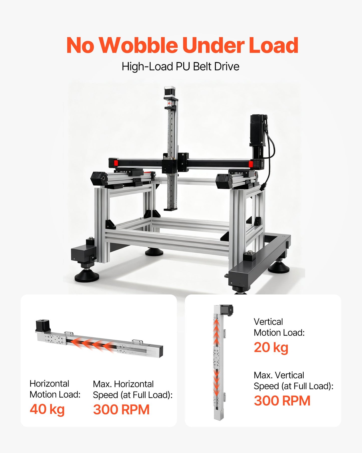 Linear Guide Rail, Belt Drive, CNC Linear Motion Stage Actuator, with Nema34 Stepper Motor, 600 mm Stroke Work Size, High Speed Motorized, for Engraving Machine, CNC Milling Machine, 3D Printer