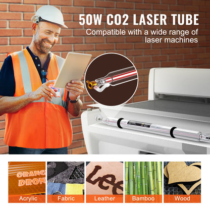 Laserröhre, 50 W, CO2-Laserröhre, 850 mm Länge, 50 mm Durchmesser für Lasermaschine
