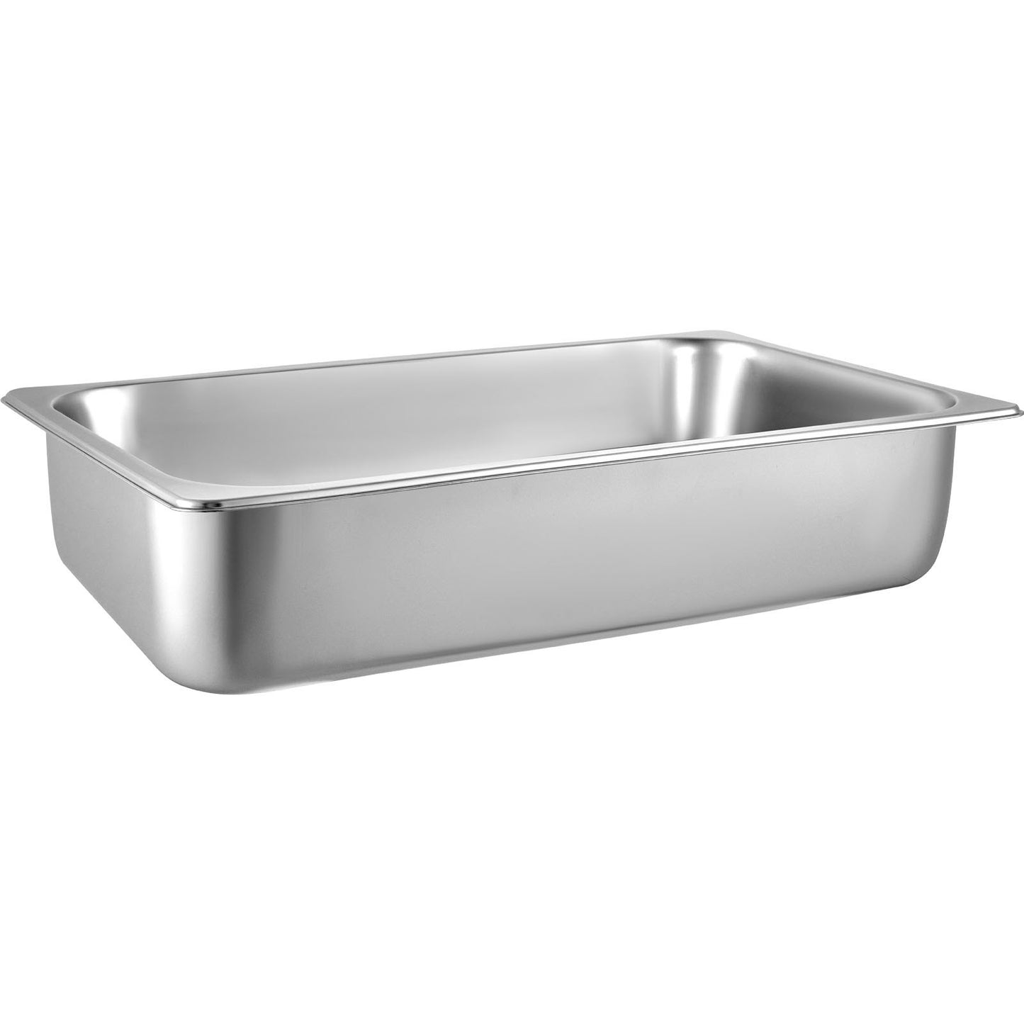 6 Pack Steam Table Pans 20.9 x 12.8 x 5.9 Inch Deep Steam Table Pan Full Size 20.5L Deep Food Container Stainless Steel Oven Tray Hotel Pans Anti-Jam Steam Table Food Pan
