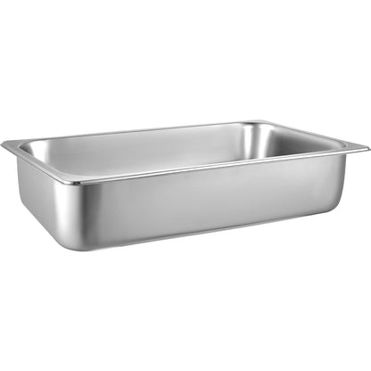 6 Pack Steam Table Pans 20.9 x 12.8 x 5.9 Inch Deep Steam Table Pan Full Size 20.5L Deep Food Container Stainless Steel Oven Tray Hotel Pans Anti-Jam Steam Table Food Pan