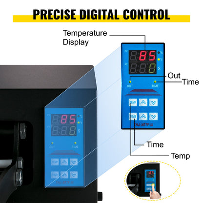 5.5x3.5 inch Cap Heat Press & 53 Inch Vinyl Cutter Machine w/ Floor Stand