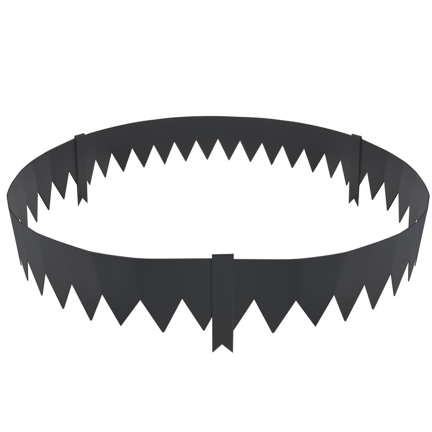 Landskapsbård i stål, 6-pack trädgårdskantbård i stål, 40" L x 6" H-remsor, Hammer-in kantkant med 8 clips, böjbar metalllandskapskant för trädgård, trädgård, gräsmatta