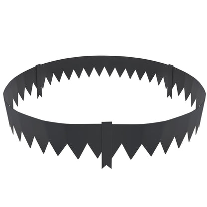 Landskapsbård i stål, 6-pack trädgårdskantbård i stål, 40" L x 6" H-remsor, Hammer-in kantkant med 8 clips, böjbar metalllandskapskant för trädgård, trädgård, gräsmatta