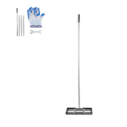 10x17 tum Gräsnivellerande Rake 78 i justerbart handtag för Yard Golf Court