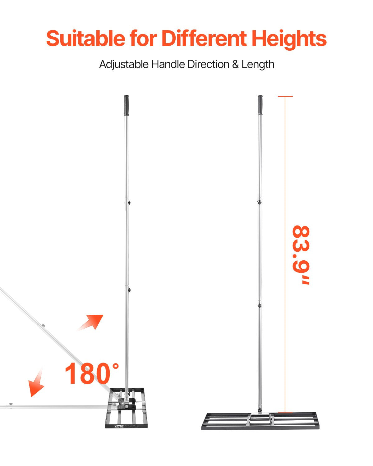 10x30 Zoll Gras Nivellierung Gerade 83,9 Zoll Verstellbarer Griff für Hof Golfplatz