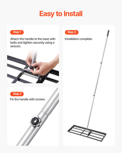10x30 Zoll Gras Nivellierung Gerade 83,9 Zoll Verstellbarer Griff für Hof Golfplatz