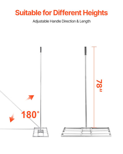 14x30 Zoll Gras Nivellierung Rake 78 in Verstellbarer Griff für Yard Golfplatz