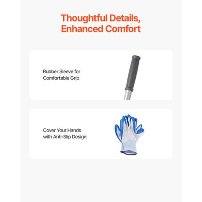 Gräsmattautjämnare, Gräsmattautjämnare med 63,4 tums justerbart handtag, 17x10 tums markplatta, Kraftfull och rostbeständig metalljordutjämnare, Ansträngningsbesparande gräsmattautjämnare för gårdsgolfbana |  EU