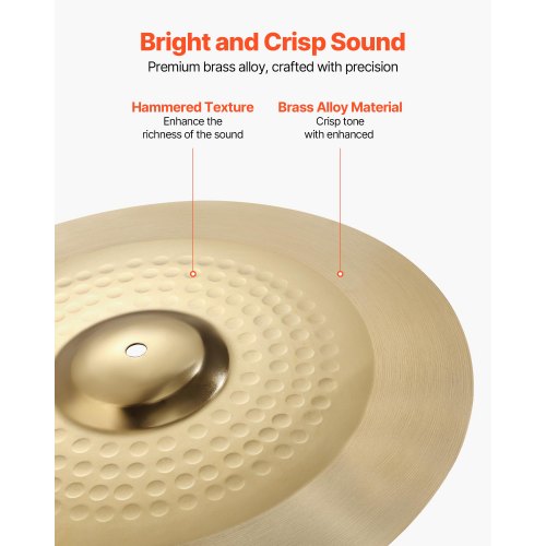 Cymbal Pack 4 Pieces Cymbals Drum Set 10 14 16 20 Inch Cymbals for Drums
