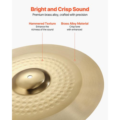 Cymbal Pack 4 Pieces Cymbals Drum Set 10 14 16 20 Inch Cymbals for Drums