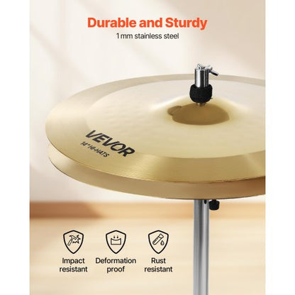 Cymbal Pack 4 Pieces Cymbals Drum Set 10 14 16 20 Inch Cymbals for Drums
