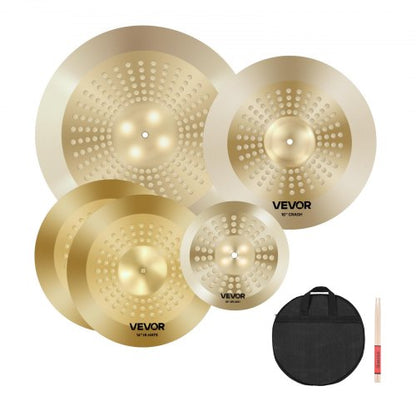 Cymbal Pack 4 Pieces Cymbals Drum Set 10 14 16 20 Inch Cymbals for Drums