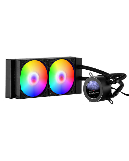 CPU-vätskekylare AIO CPU-vattenkylare med ARGB-ljus och 120 mm PWN-fläktar