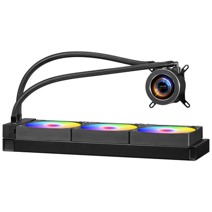 CPU vätskekylare AIO CPU vattenkylare med ARGB-ljus och 3 PWN-fläktar (120 mm)