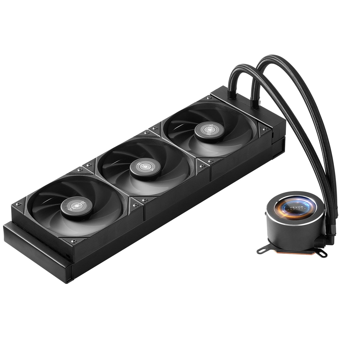 CPU flytande kylare AIO CPU vattenkylare med 3 PWN-fläktar (120 mm) Intel AMD