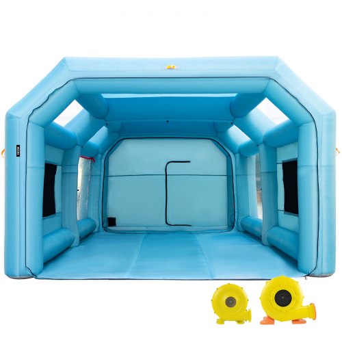 26x15x10ft Portable Inflatable Paint Booth,Inflatable Spray Booth, Car Paint Tent with Air Filter System & 2 Blowers, Upgraded Blow Up Spray Booth Tent, Auto Paint Workstation, Car Parking Gara