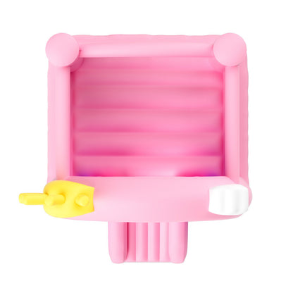 Uppblåsbart studshus, inomhus utomhus lekstuga studsmatta, Kid Jumping Bouncer med blåsare, rutschkana, förvaringsväska, hoppborg för familjens bakgård, för flickor Pojkar i åldrarna 3–8 år, 110x91x91 tum