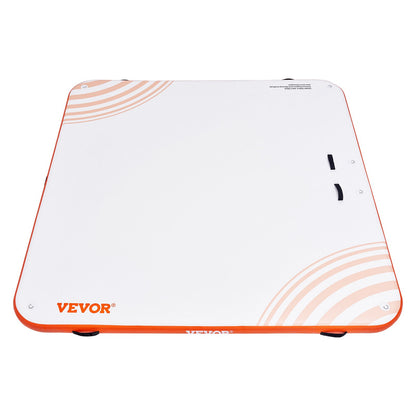 Uppblåsbar Flytdocka 10x10FT Uppblåsbar Dock Plattformsmatta med stege