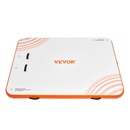 Aufblasbares Schwimmdock, 10 x 8 Fuß große aufblasbare Dockingplattform, rutschfeste Wasserschwimmdockmatte mit tragbarer Tragetasche und abnehmbarer Leiter, schwimmendes Plattform-Inselfloß für Pool, Strand, Meer