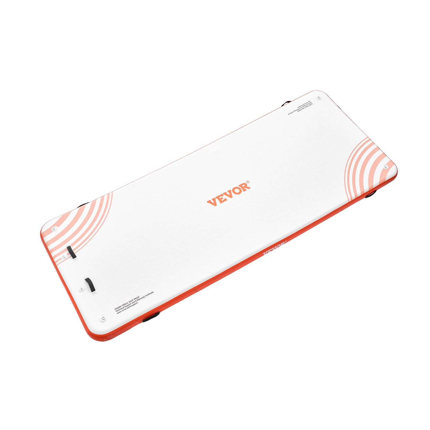 Uppblåsbar flytdocka, 15 x 6FT uppblåsbar kajplattform, halkfri vatten flytbrygga matta med bärbar bärväska och löstagbar stege, flytande plattform Island flotte för Pool Beach Ocean