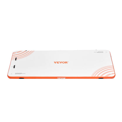 Uppblåsbar flytdocka, 15 x 6FT uppblåsbar kajplattform, halkfri vatten flytbrygga matta med bärbar bärväska och löstagbar stege, flytande plattform Island flotte för Pool Beach Ocean