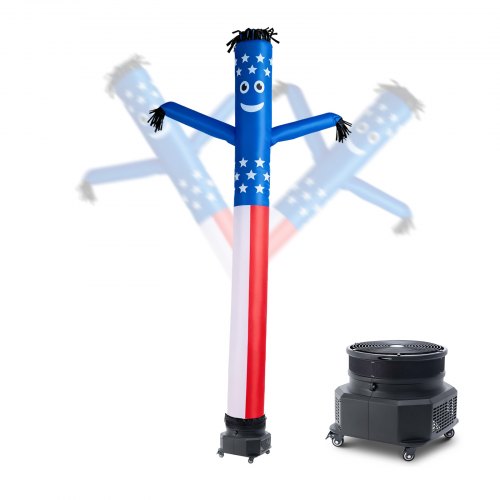 Inflatable Tube Man with Blower, 10 ft Tall, Wacky Waving Wind Flying Inflatable Dancing Tube Guy with 3/4 HP IPX3 Waterproof Blower Fan, for Outdoor Advertising Business Store Party Decoration