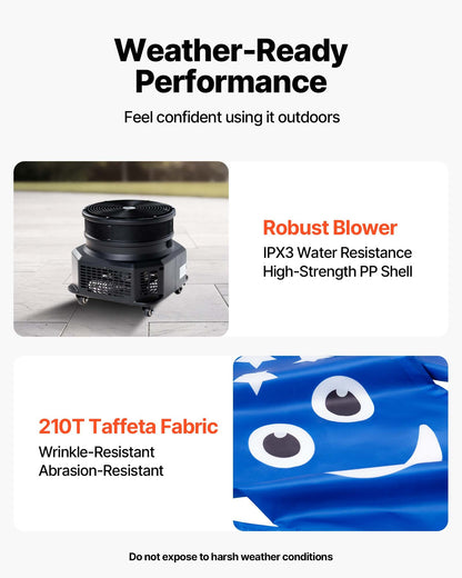 Inflatable Tube Man with Blower, 10 ft Tall, Wacky Waving Wind Flying Inflatable Dancing Tube Guy with 3/4 HP IPX3 Waterproof Blower Fan, for Outdoor Advertising Business Store Party Decoration