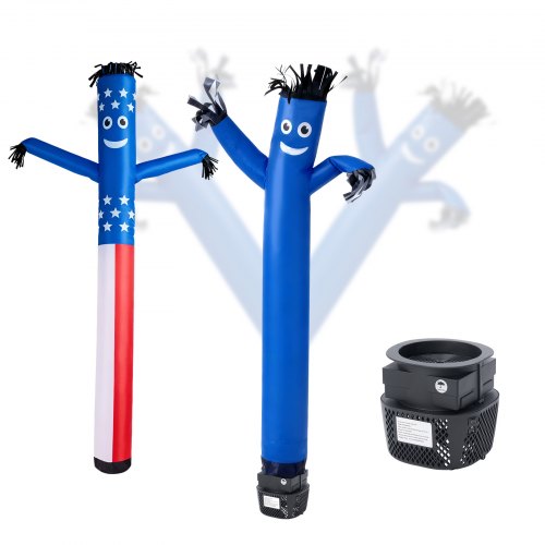 Inflatable Tube Man with Blower, 6 ft Tall, Wacky Waving Wind Flying Inflatable Dancing Tube Guy with 1/15 HP IPX3 Waterproof Blower Fan, for Outdoor Advertising Business Store Party Decoration