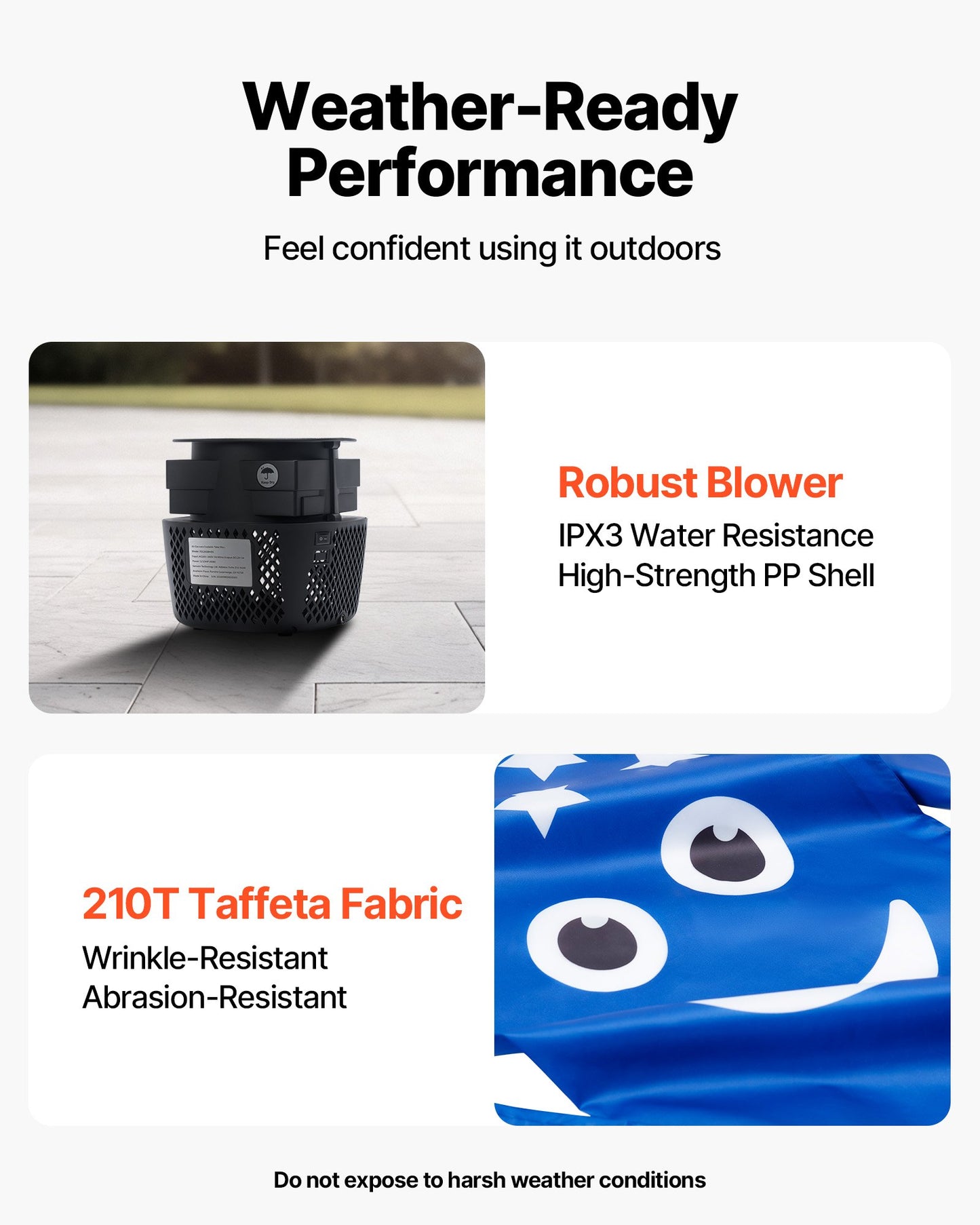 Inflatable Tube Man with Blower, 8 ft Tall, Wacky Waving Wind Flying Inflatable Dancing Tube Guy with 1/15 HP IPX3 Waterproof Blower Fan, for Outdoor Advertising Business Store Party Decoration