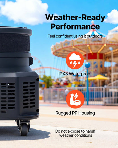 Inflatable Tube Man Blower, 1/2 HP 370W, PP Blower Fan for Wacky Waving Tube Guy, IPX3 Waterproof, Fits 12-Inch Diameter Outdoor Arm Swing Wind Flying Puppet Dancer, Inflatable Not Included